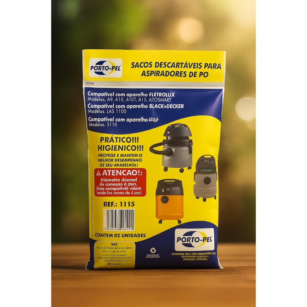 3 Saco de Aspirador de Pó Eletrolux A9/A10/A10 SMART/A10T/A13  | Black Decker LAS 1100 | Wap St10