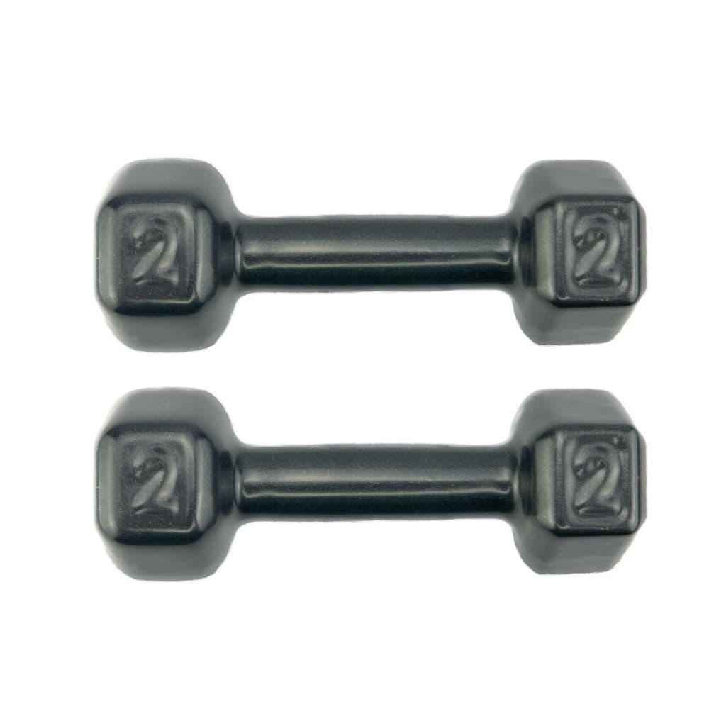 Par de Halter emborrachado de 2kg-Peso de Academia Musculação Pesinho Treino Exercício Físico
