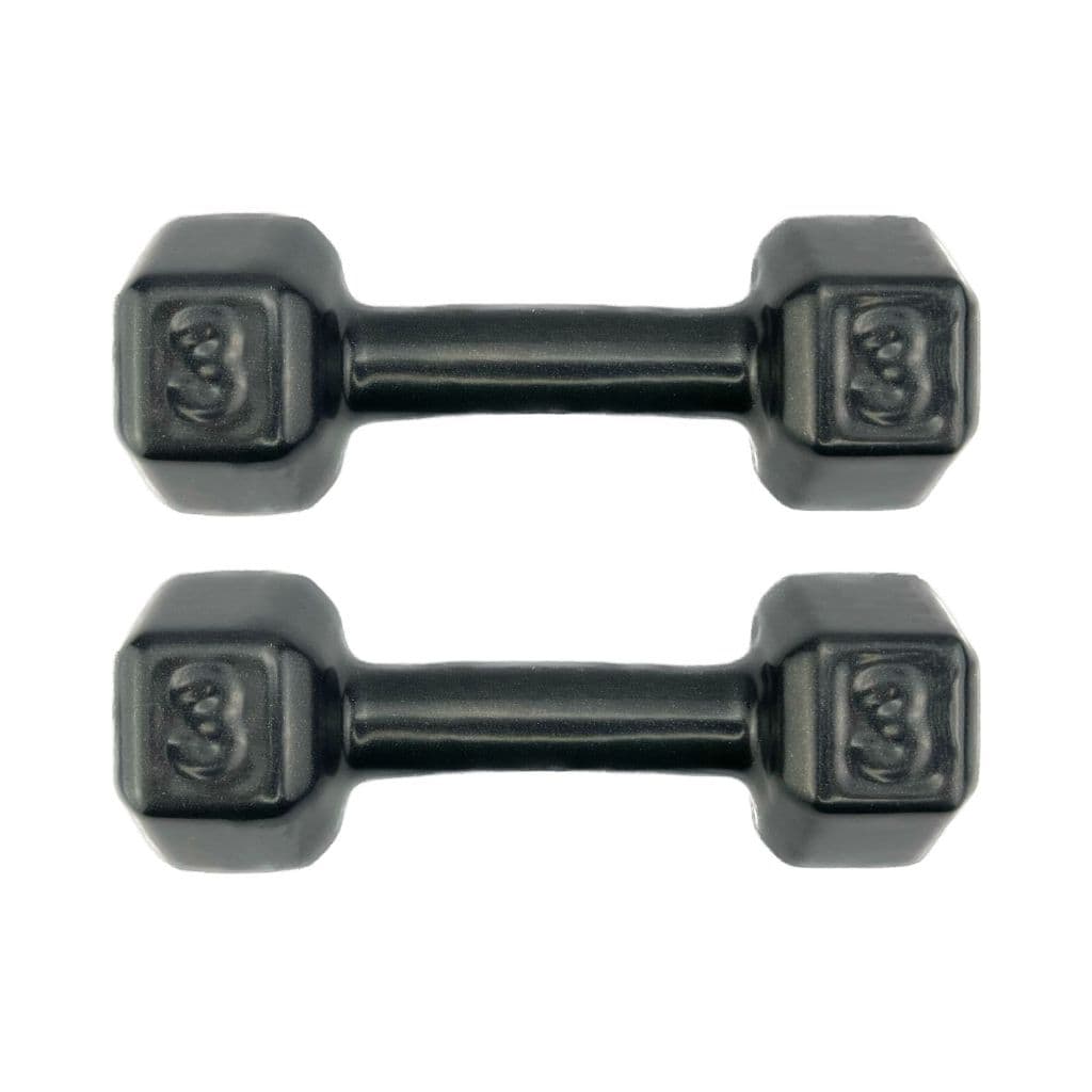 Par de Halter emborrachado de 3kg-Peso de Academia Musculação Pesinho Exercício