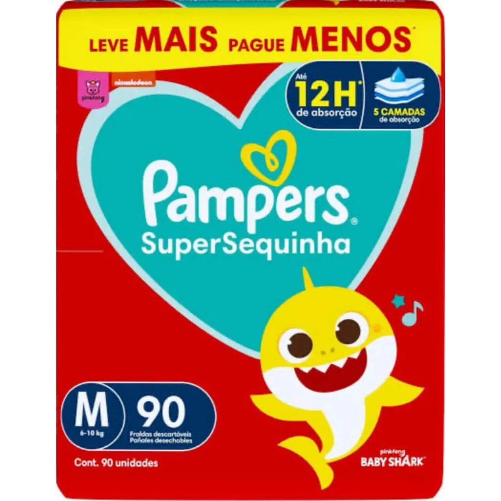 Fraldas Descartáveis na Promoção Pampers SuperSequinha Kits Disponíveis - Todos os Tamanhos