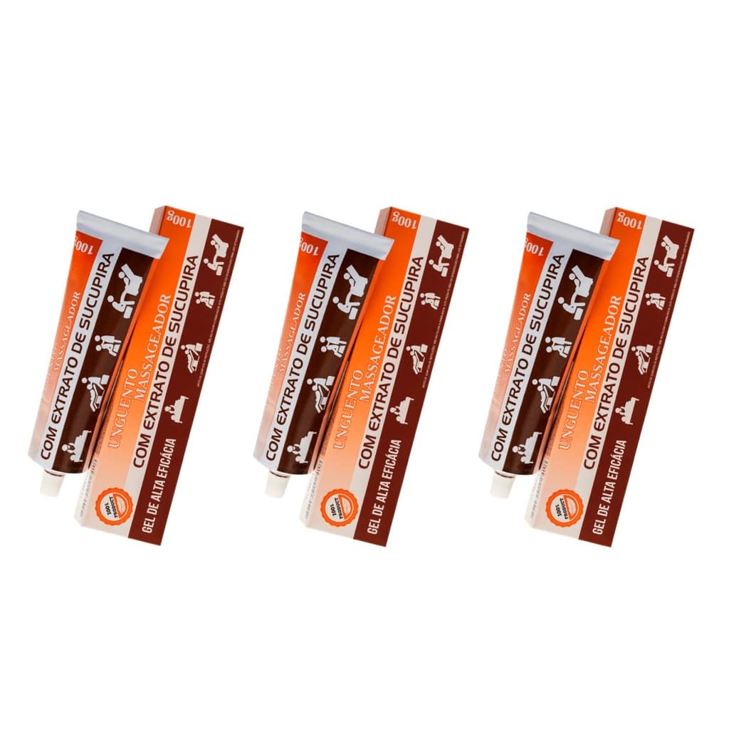 Kit 3un Unguento Massageador com Extrato de Sucupira 100g - Pierry Wermon