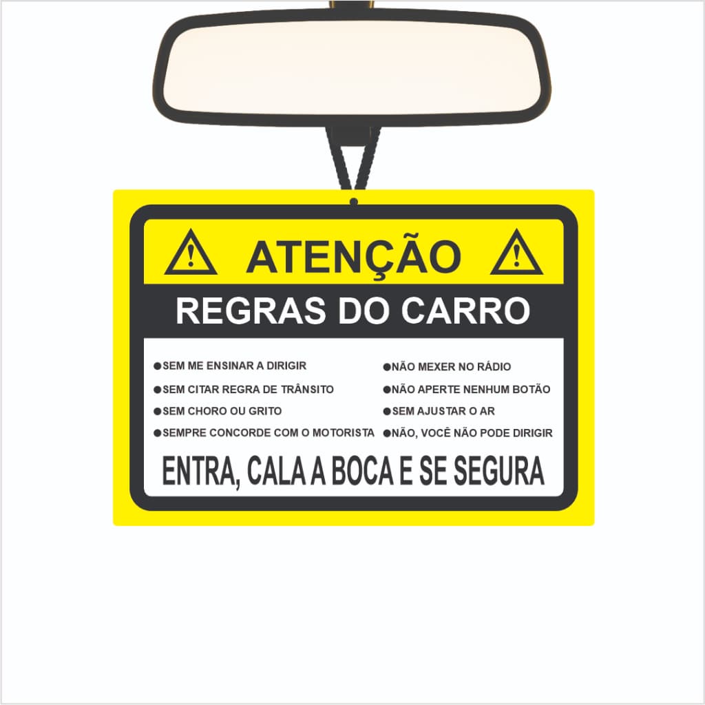KIT 4 Cheirinho de carro REGRAS DO CARRO Aromatizante ( Tipo Little Tree )