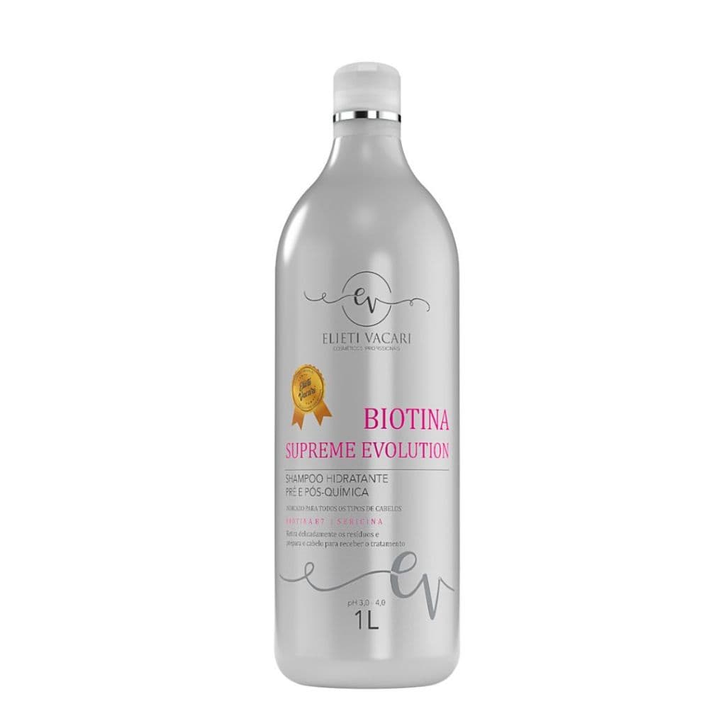 Shampoo Hidratante Biotina  Supreme Elieti Vacari - 1l Pré e Pós Química