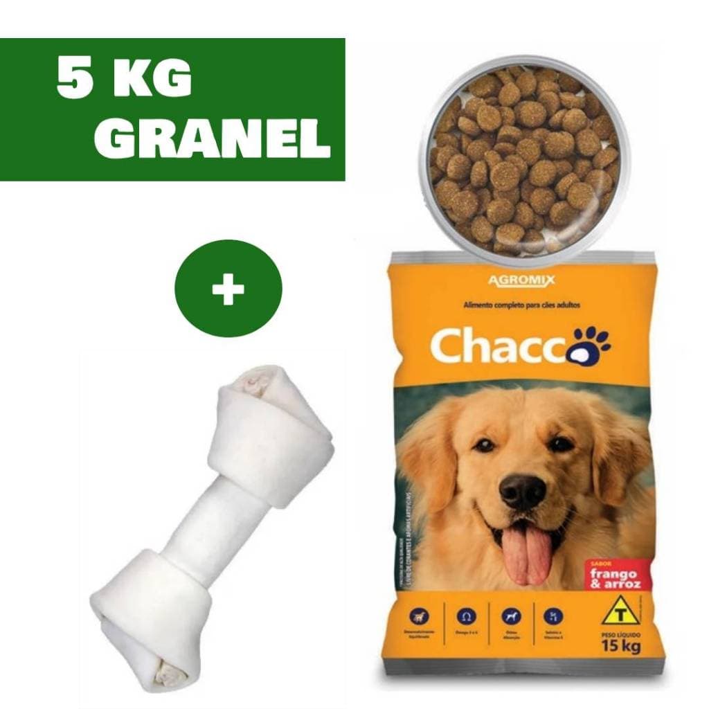 Ração Cachorro Chacco Frango e Arroz 5kg P/ cães Adultos Sem Corantes A GRANEL