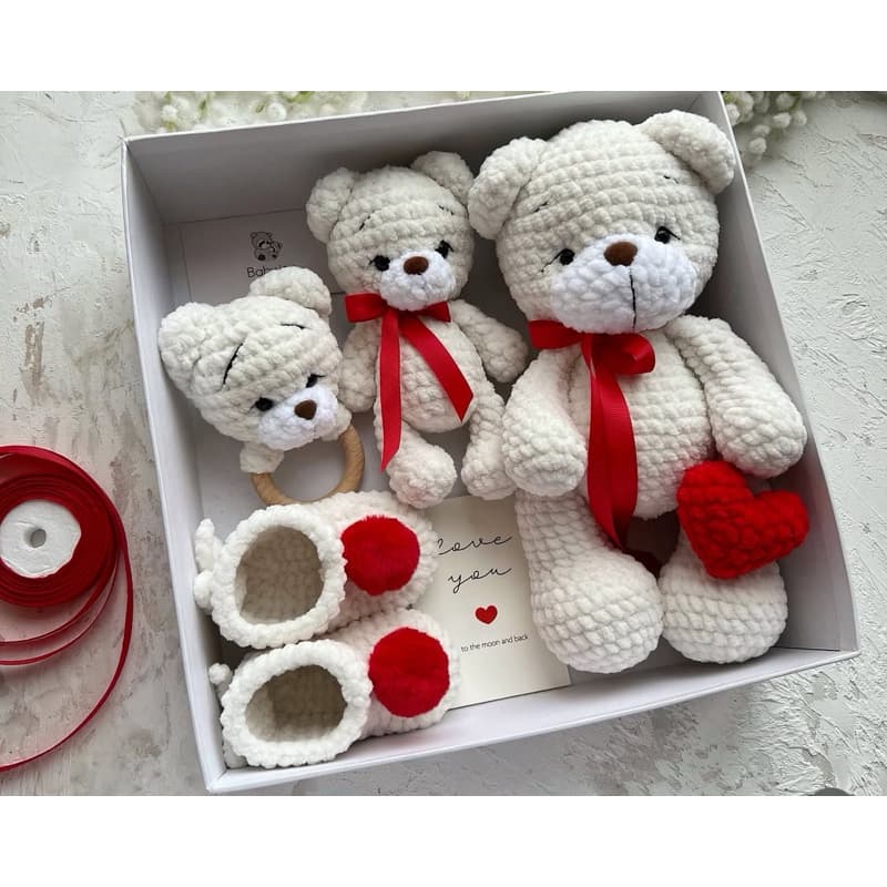 kit bebê ursinho amigurumi crochê