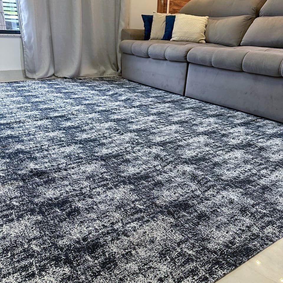 Tapete 3,50 M X 3,00 M Grande Com Antiderrapante Macio Para Escritório Quarto Sala Elegante Moderno