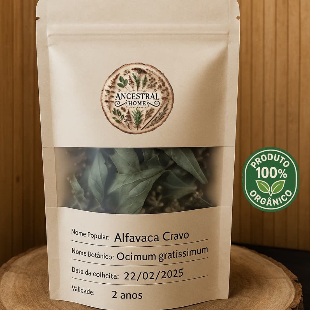 Chá de Alfavaca Cravo Orgânico - Ocimum gratissimum 10g