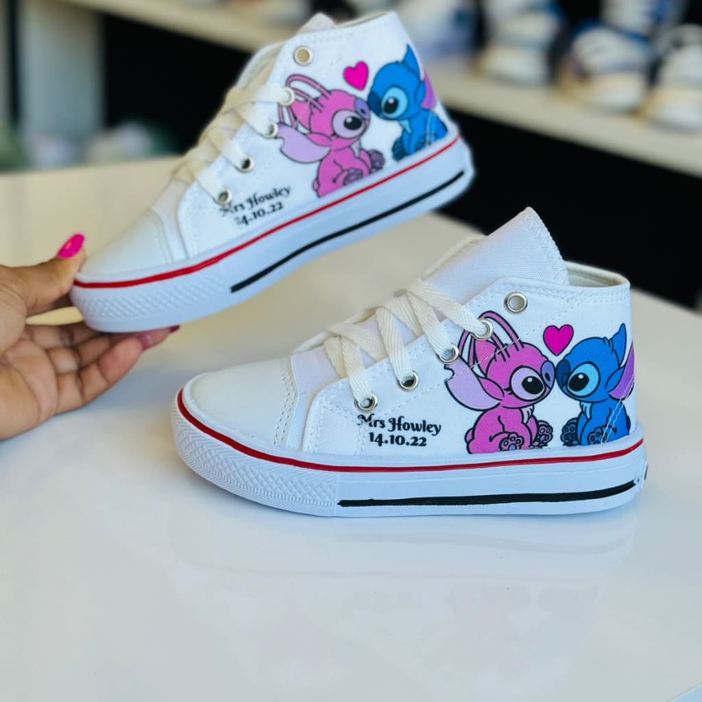 Tênis botinha infantil stitch menina macio confortável resistente envio imediato