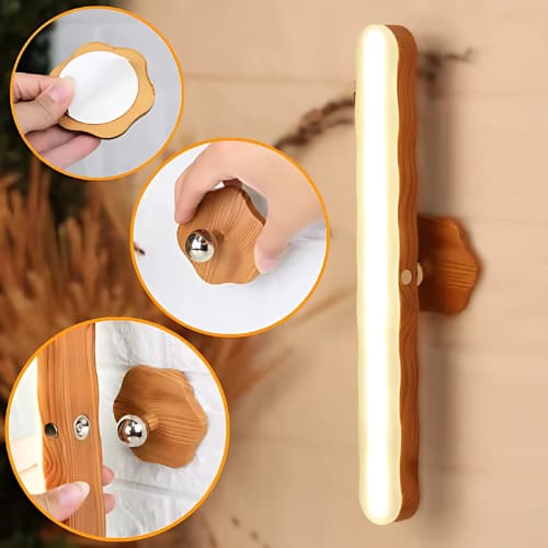 Luminaria De Cabeceira Com Sensor de Toque 3 Cores Recarregáve Lampada Magnético Portátil USB