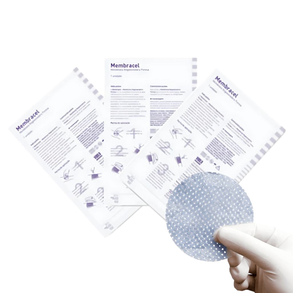Kit 3 Curativo Membracel Redondo 5cm Regeneradora Membrana Esteríl