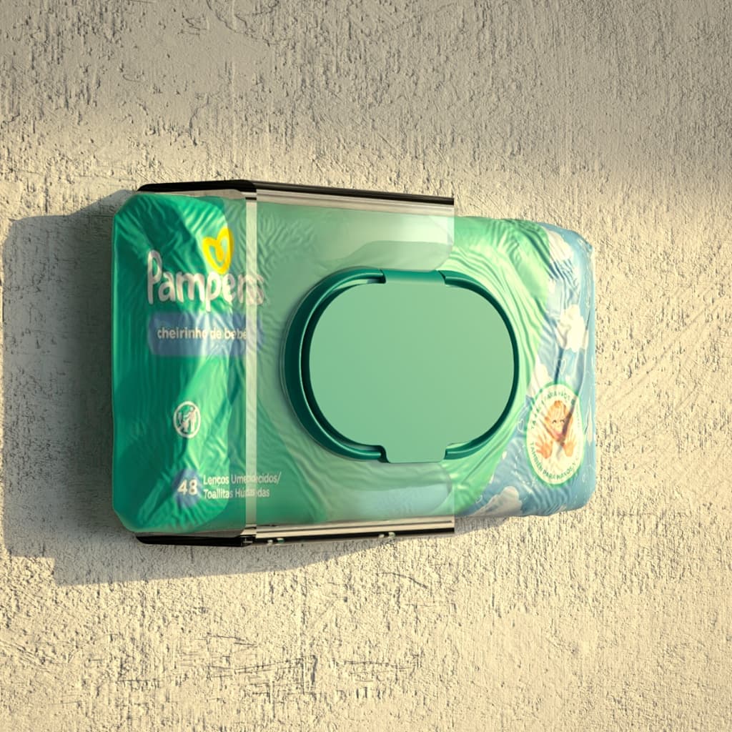 Dispenser Porta Lenço Toalha Umedecido de Parede para Pacote de 48 Unidades - ARTBOX3D