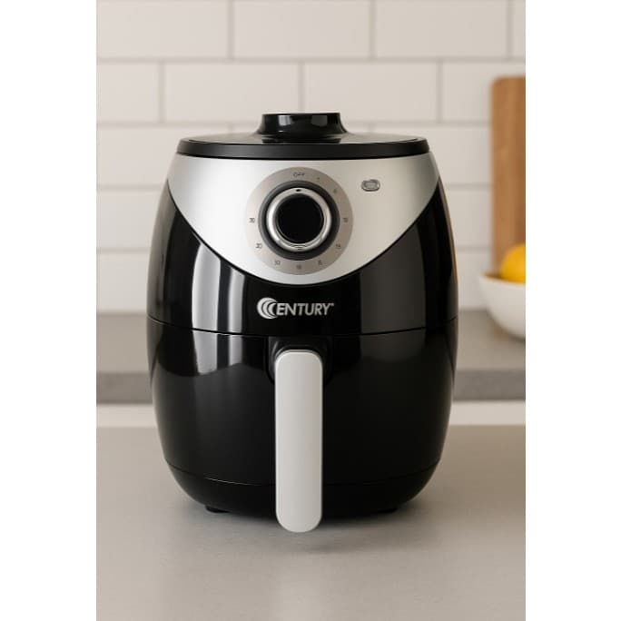 Fritadeira Elétrica Air Fryer Preta Sem Óleo - 220V / 127V - 3,8 Litros | Century