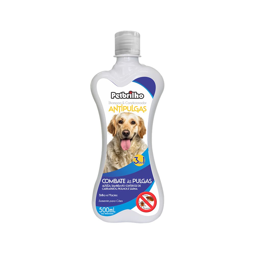 Shampoo Petbrilho Para Cães Antipulgas 3 em 1 TOP