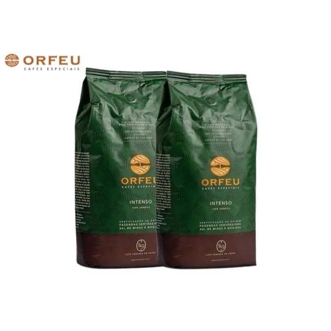Kit 2kg Café Especial Torrado em grãos Orfeu Premiado Intenso Notas de Chocolate e Caramelo