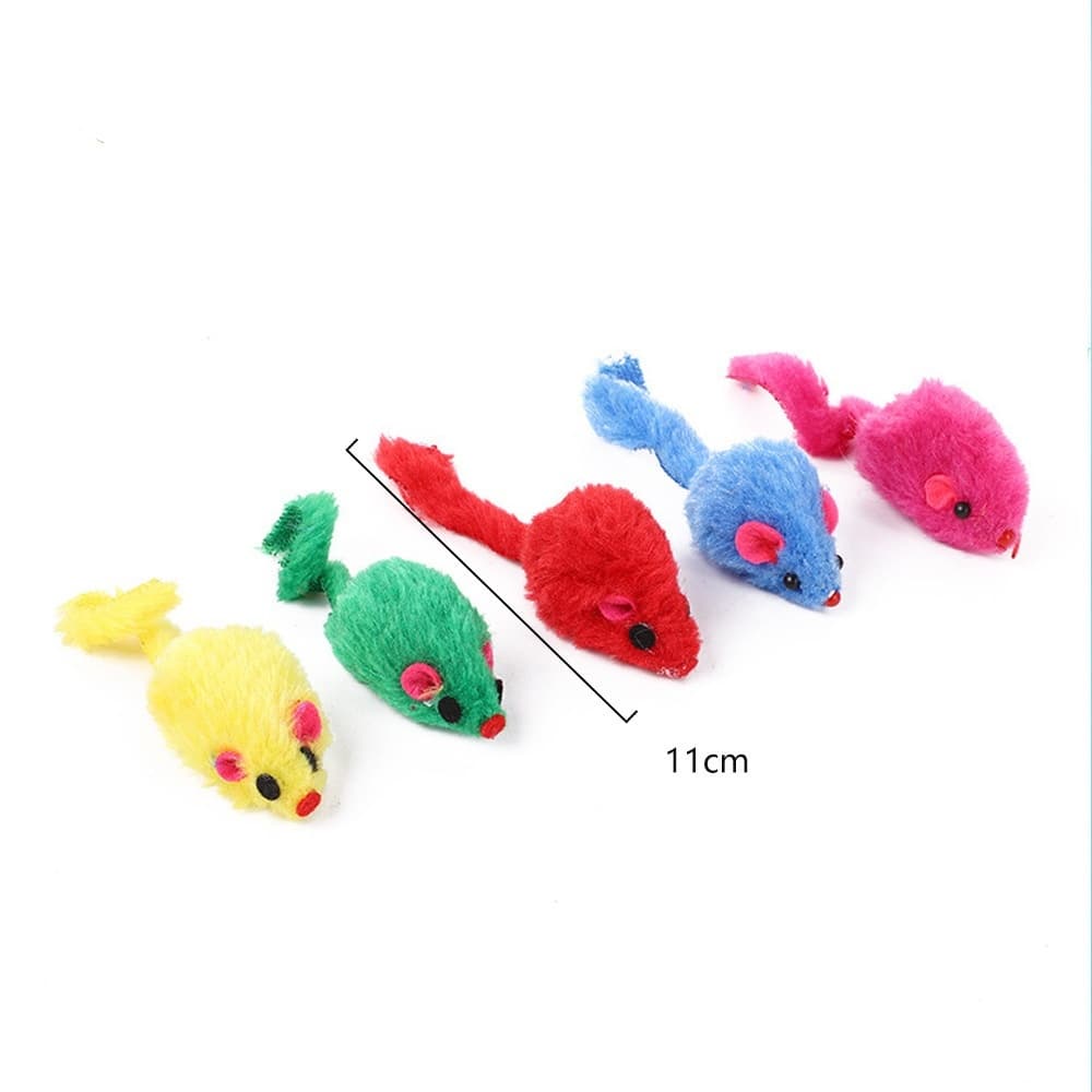 KIT 3UNS Brinquedo para Gatos Ratinho  Cores Sortidas XH355
