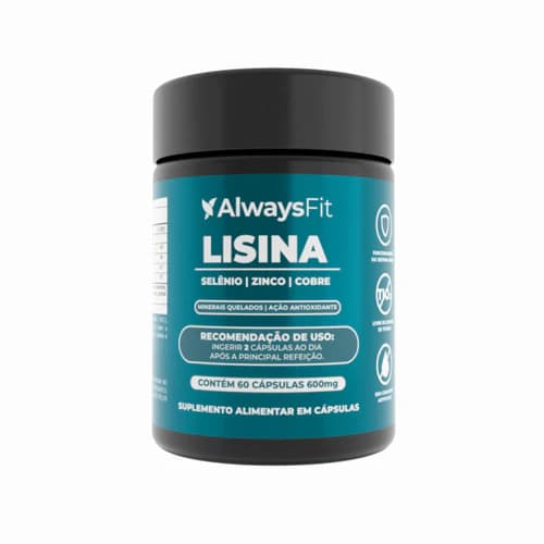L-Lisina Composta - Lisina, Vitamina C, Zinco, Selênio e Cobre - 60 caps - 1 unidade