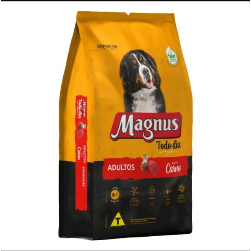 Ração Magnus todo dia para cães sabor carne 15kg racao