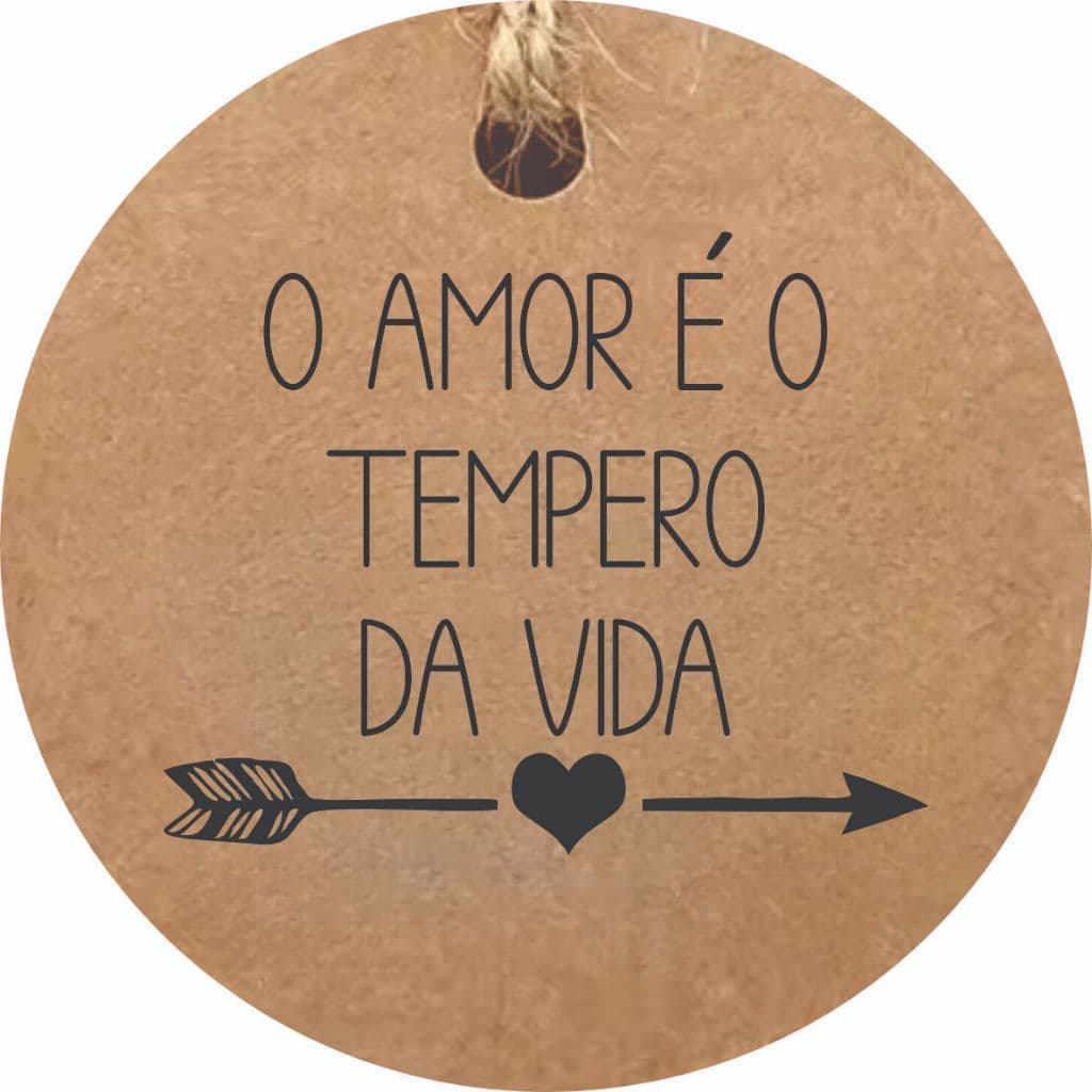 Tag de Papel Kraft Lembrancinha de Casamento Chá de Panela | Casa Nova | O Amor é o Tempero da Vida.