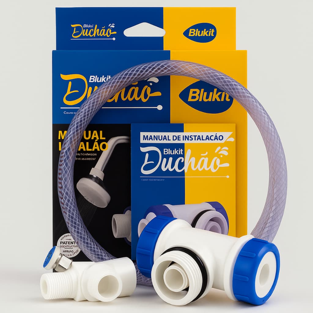 Válvula Duchão Blukit Aumenta Pressao Para Caixa D'água Com Dupla Retenção Pressão Chuveiro Torneira