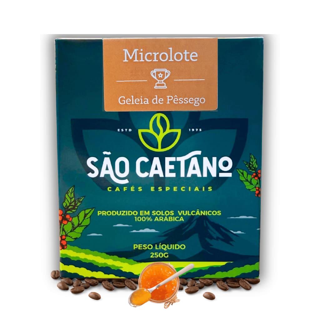 Café Especial Pêssego Microlote São Caetano em Grãos 250G Torra Média