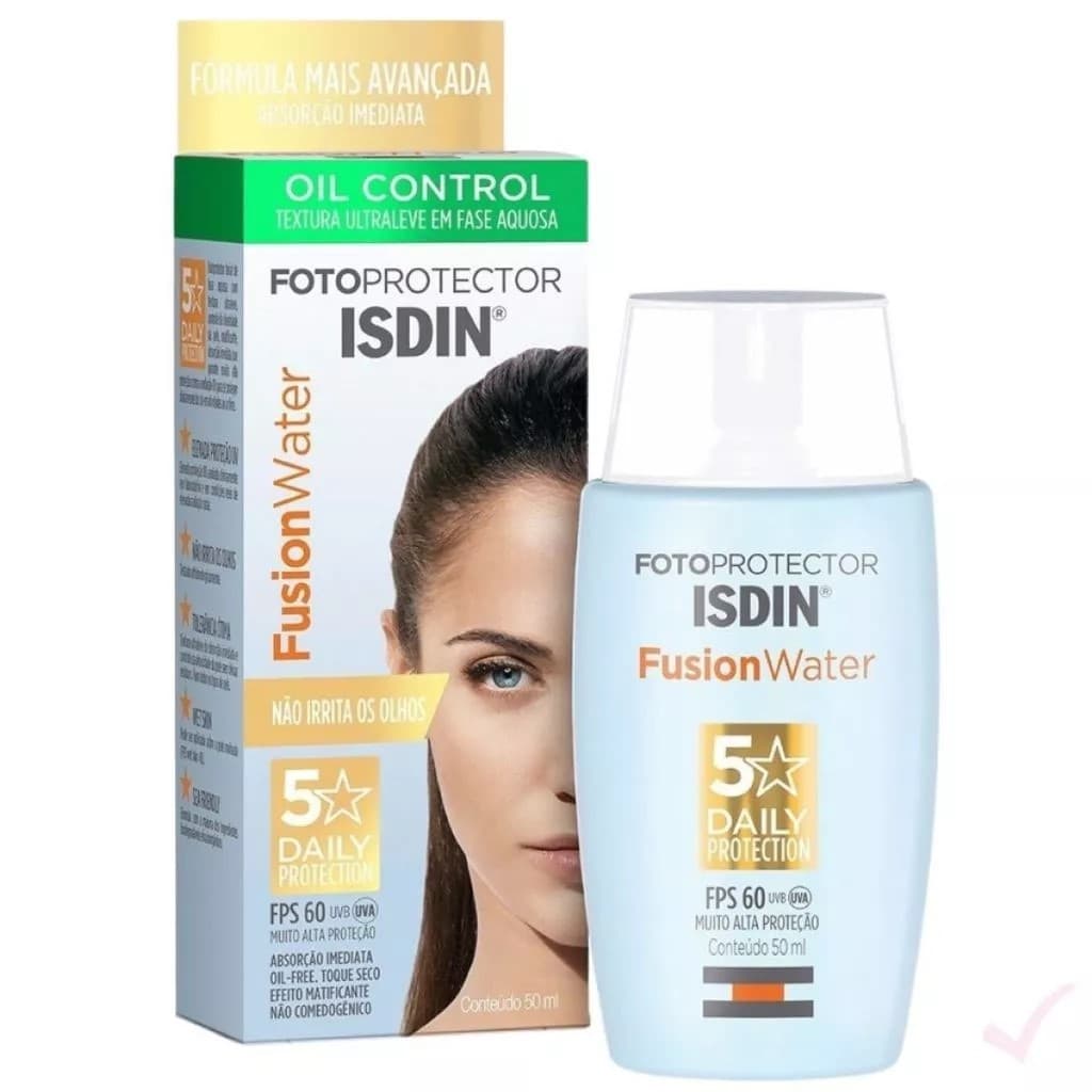 Protetor Solar Facial Fusion Water SEM COR Fps 60 Isdin 50ml