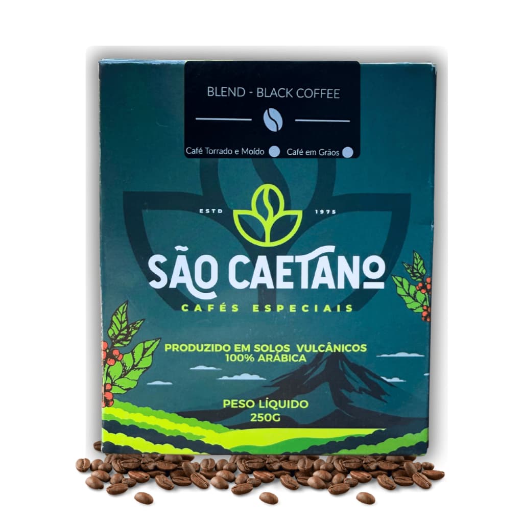 Café Especial Black Coffee Microlote  São Caetano em Grãos 250G Torra Avançada