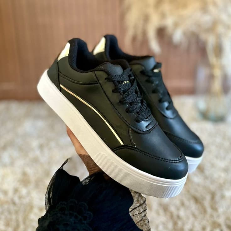 Ténis Feminino Casual Estiloso Blogueira Confortável Sapato Elegante Blogueirinha