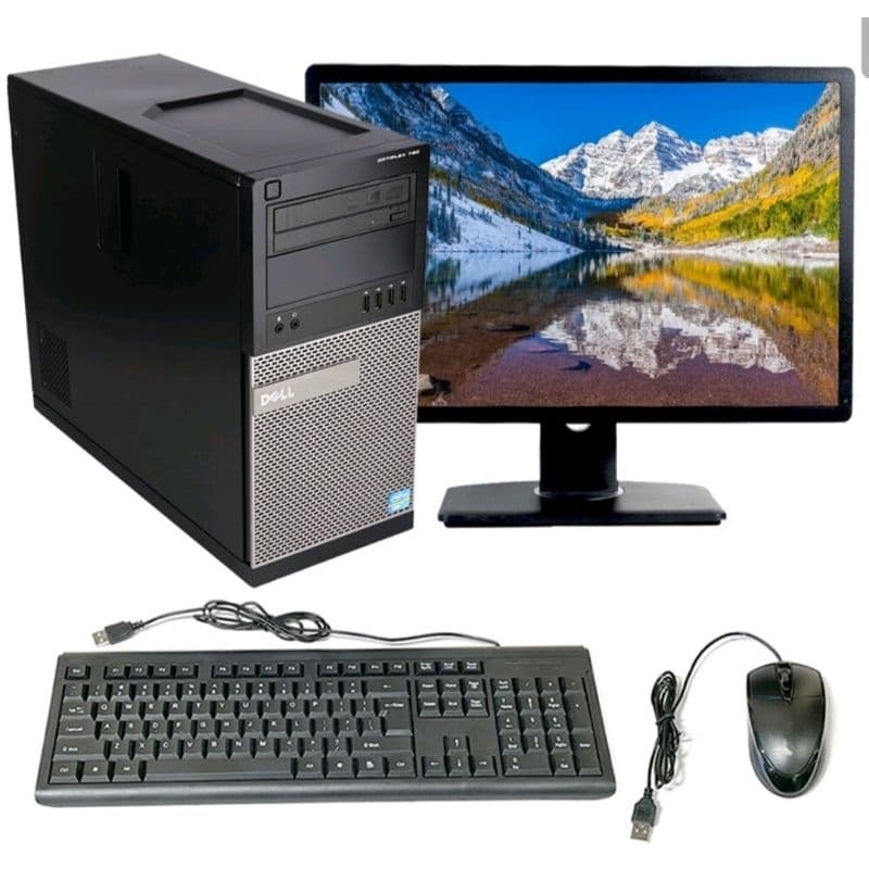 kit Pc Computador Cpu Dell Core i5 Memoria 8gb ddr3 Ssd120 Placa vídeo 1gb Wi-fi Monitor 19 Teclado Mouse Roda jogos Gta