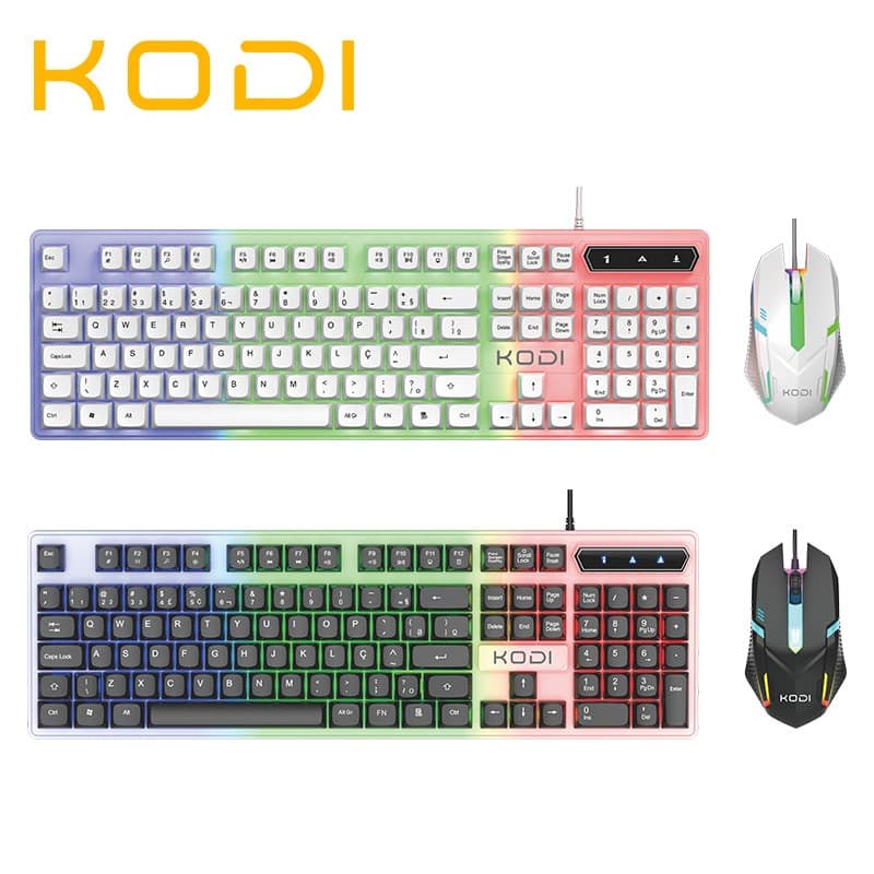 Kit Teclado e Mouse Semi-Mecânico RGB LED Gamer T350 com Fio - Perfeito para Jogos - H8