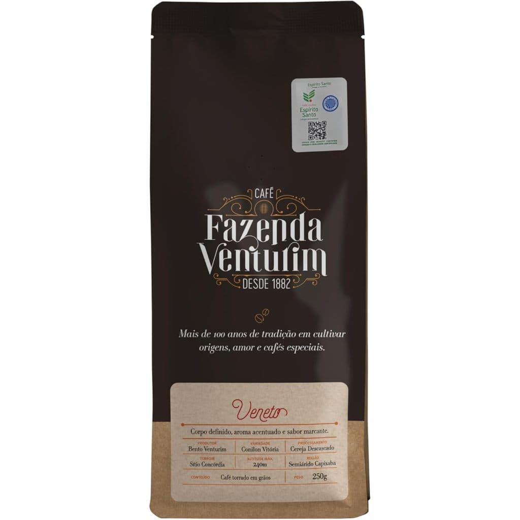 Café Gourmet Fazenda Venturim Torrado em Grãos Veneto Pacote 250g