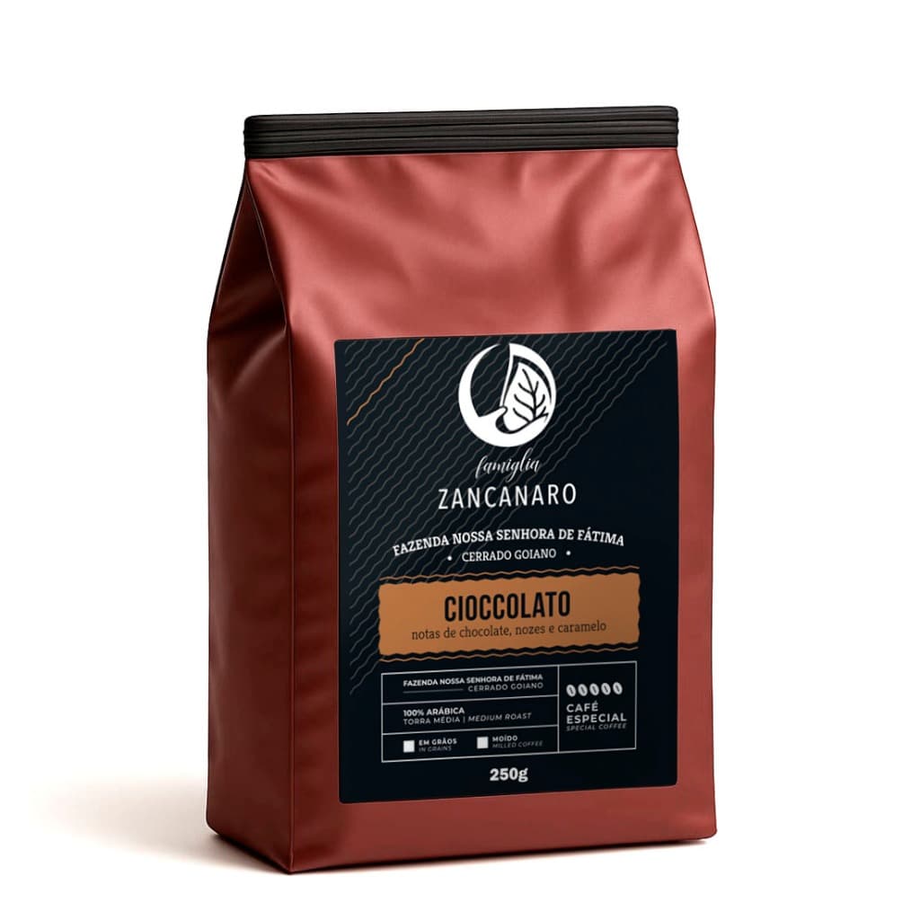 Café  Zancanaro Em Grãos 250g - Cioccolato 250g - Catuaí 144