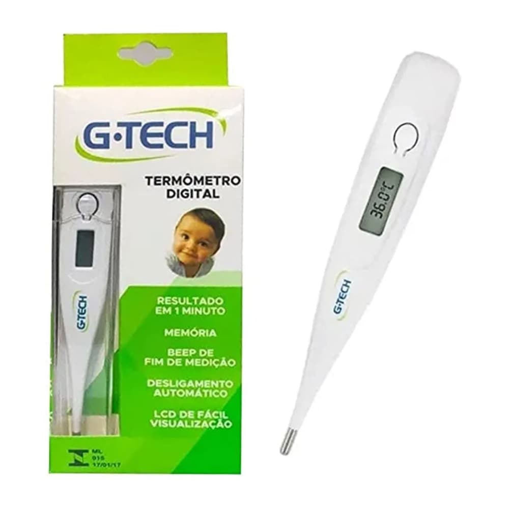 G-Tech Termômetro Digital Clínico Resultado Em 1 Minuto
