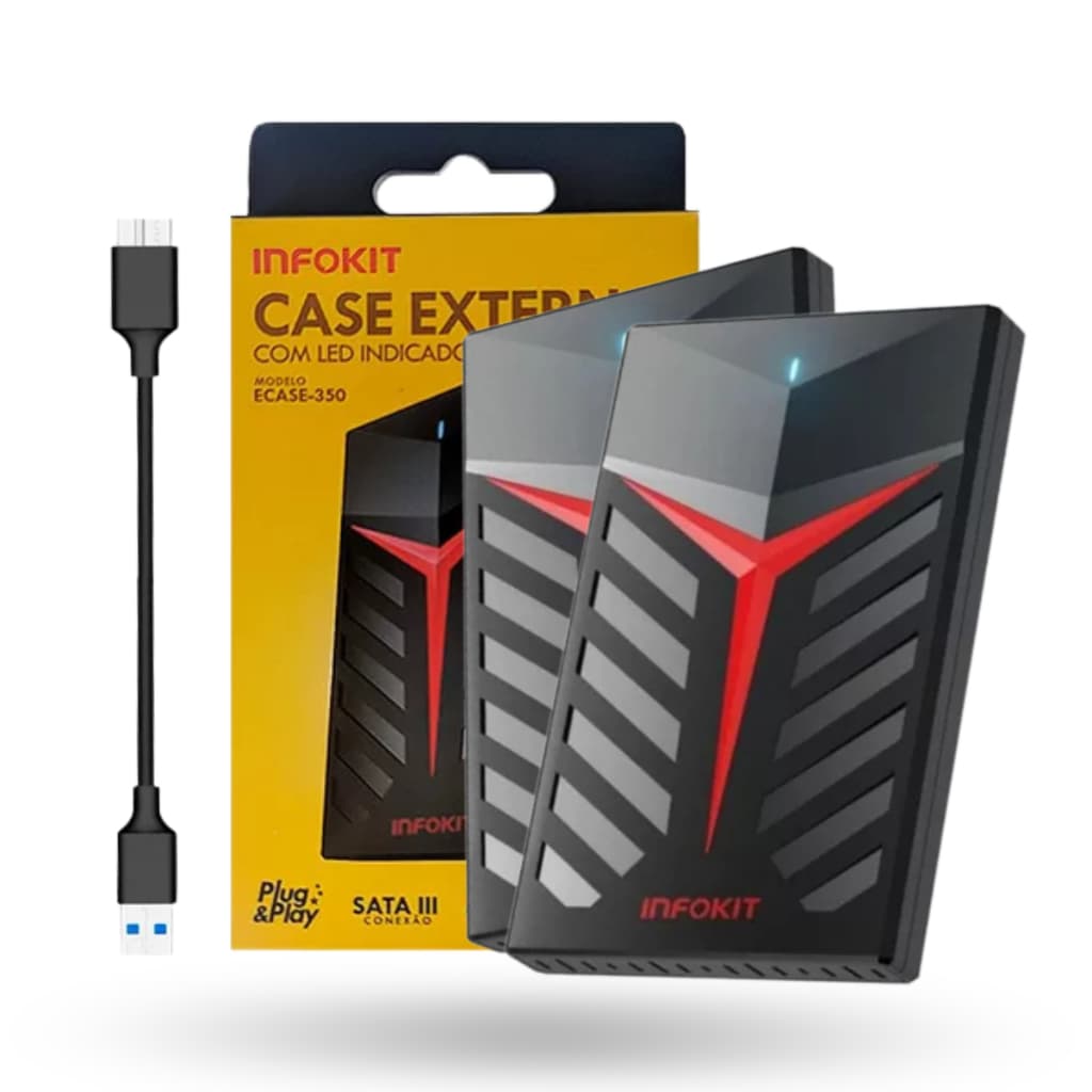 Case Para Hd 2.5 E Ssd 5gbs Usb 3.0 Notebook E Computador