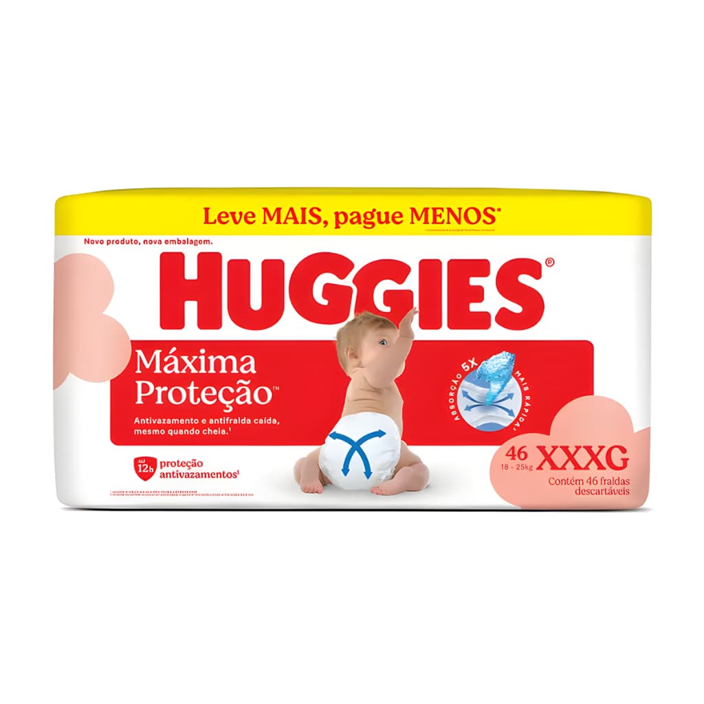 Fralda Infantil Huggies Supreme Care XXXG Com 46 Unidades