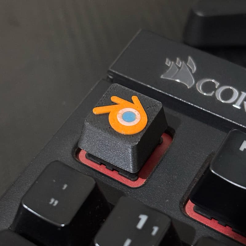 keycap tecla Blender 3D logo para teclado mecânico