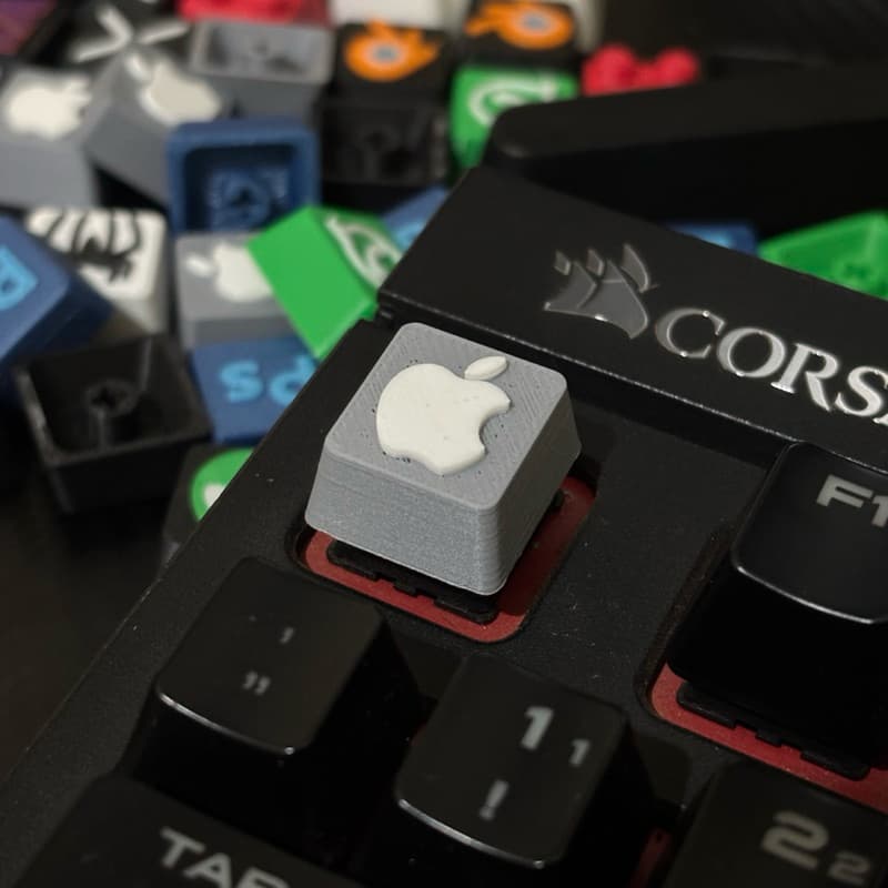 keycap tecla Apple logo para teclado mecânico