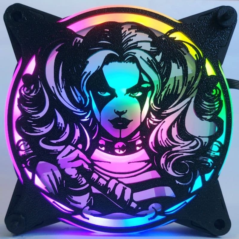 GRADE GRELHA GRILL PREMIUM P/ COOLER FAN 120MM ARLEQUINA HARLEY QUEEN CORINGA JOKER PC SETUP GAMER
