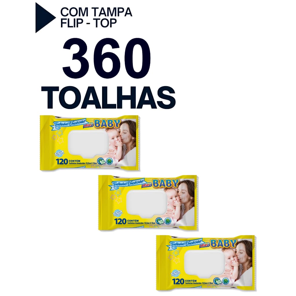 Kit 360 Toalhinhas Umedecidas Use It Premium Lenços Umedecidos Revenda Barato