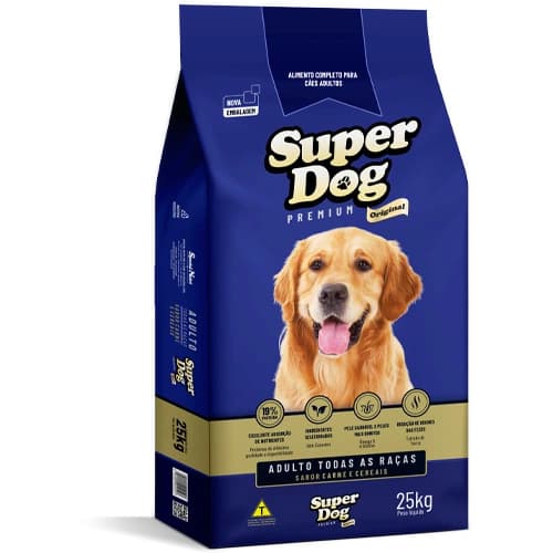 Ração Cachorro Adulto Médio e Grande Porte 7kg Super Dog Premium Sabor Carne e Cereais Special Nutri