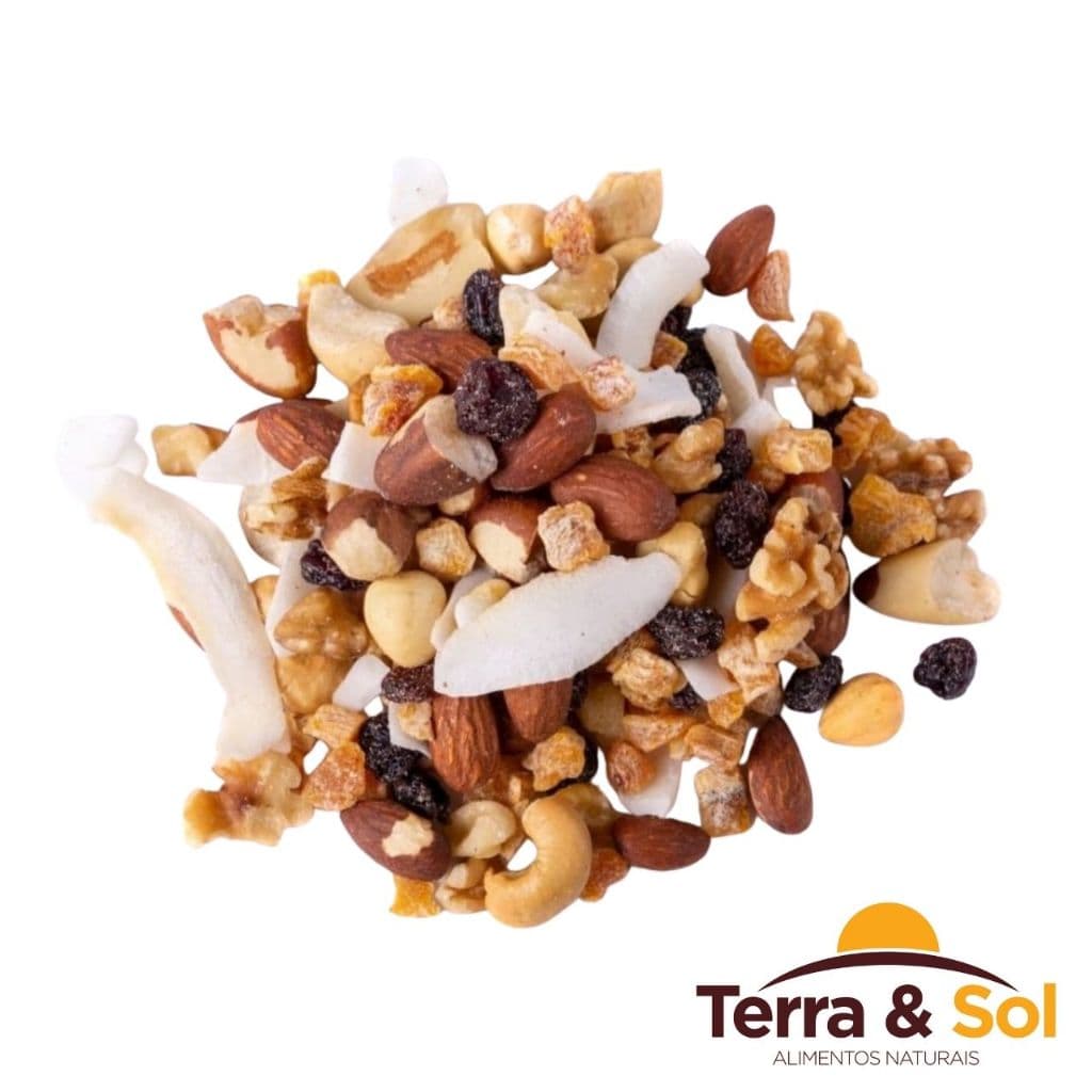 MIX DE NUTS Premium SEM AMENDOIM – Nozes, Castanha, Amêndoa, Coco, Uva Passa – Natural e Saudável