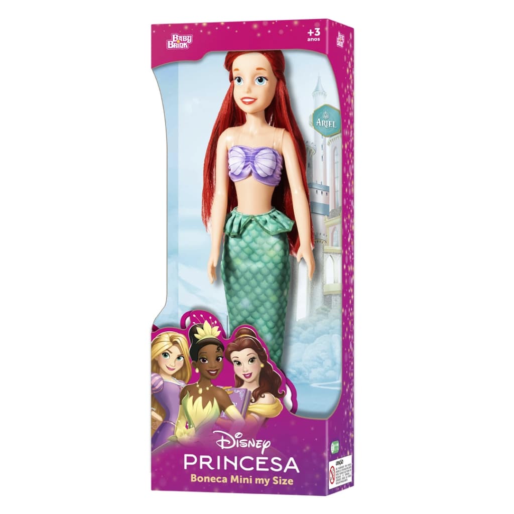 BONECA ARIEL MINI MY SIZE PRINCESAS DISNEY ARTICULADA