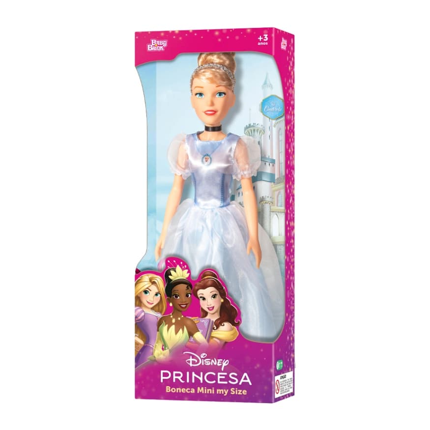 BONECA CINDERELA MINI MY SIZE PRINCESAS DISNEY ORIGINAL ARTICULADA
