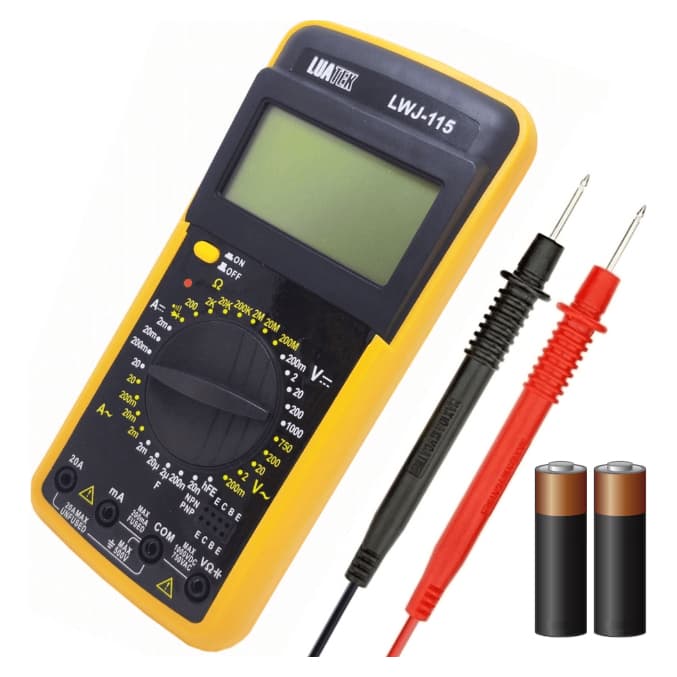 Multimetro Digital Profissional 200m Ohms Com Capacimetro + Pilhas envio imediato