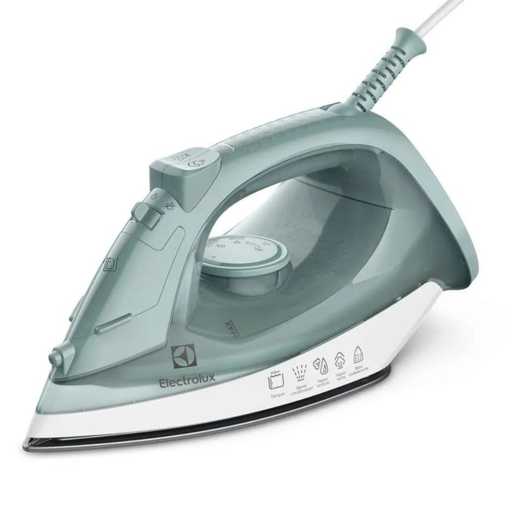 Ferro de Passar Roupas A Vapor e Seco 1200w Efficiente 60Hz Base Antiderrapante Electrolux ESI11