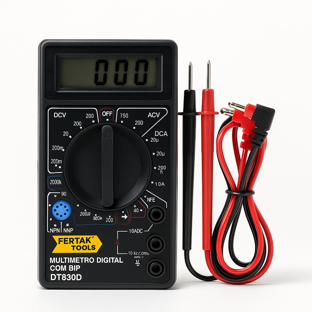 Multímetro Digital Com Bip DT830D - FERTAK TOOLS