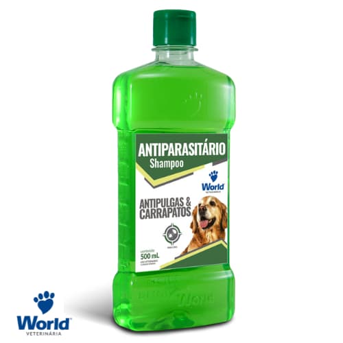 Shampoo Antiparasitário Antipulga E Carrapatos World Veterinário Dug's para Cães 500ml