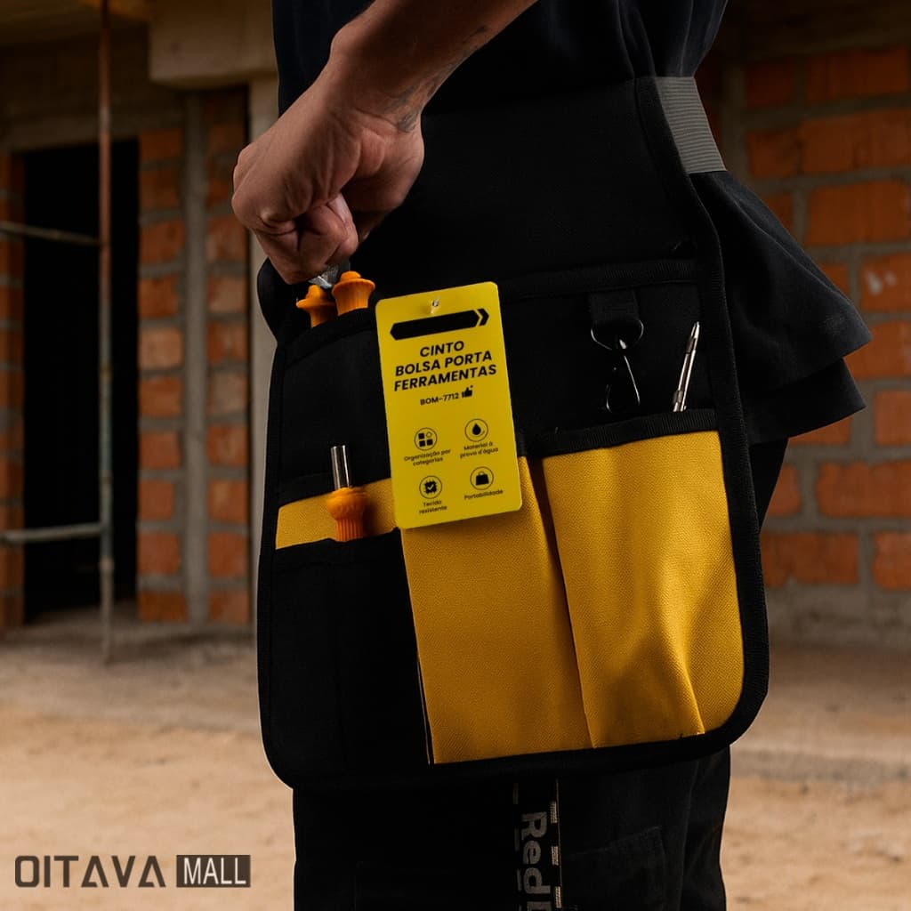 Cinto Bolsa Porta Ferramentas Oxford Resistente Prova D'água