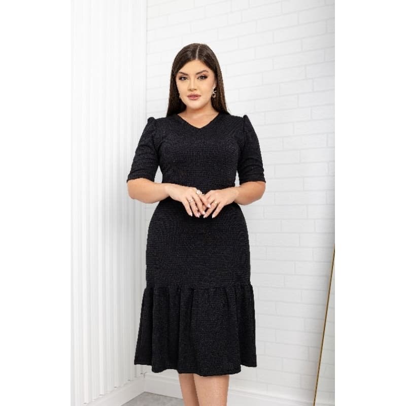 vestido justo ,vestido babado ,vestido gola v ,vestido tubinho