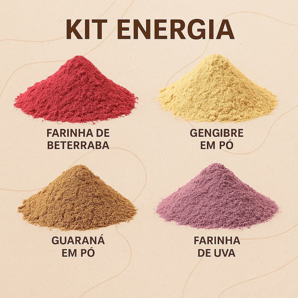 KIT PRÉ TREINO NATURAL - 04 Unidades. 400GR.  MAIS ENERGIA E MAIS DISPOSIÇÃO.