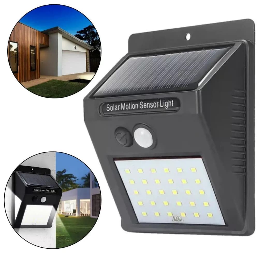 Luminária Solar 20 Leds100 leds  Sensor De Presença E Movimento